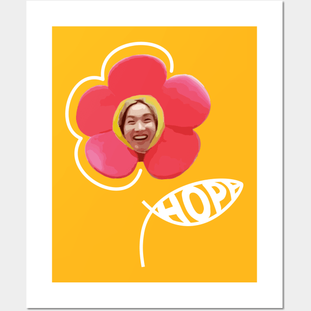 JHOPE Flower Meme Wall Art by KPOPBADA